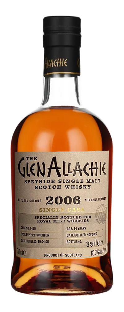 GlenAllachie 2006 (cask #1450 for Royal Mile Whiskies)